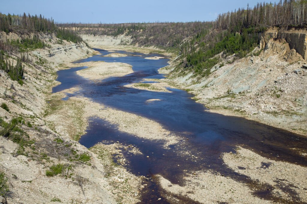 Hay River looking downstream from Louise Falls