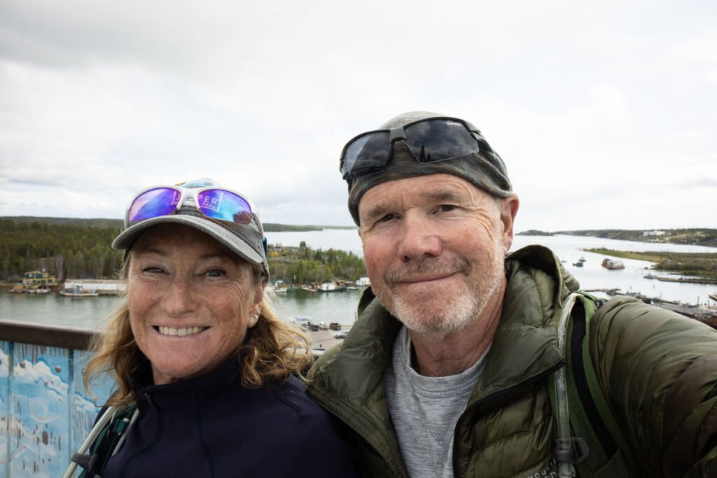 Lori and Dan at Bush Pilot Monument