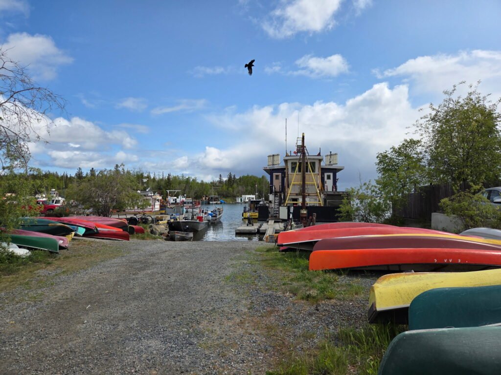 Harbor side, Old Town Great Slave Lake Harborside in Old Town Yellowknife