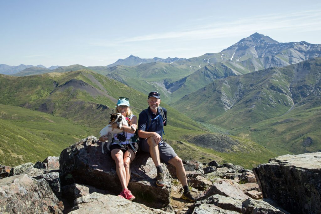 Family photo on Goldensides Mountain