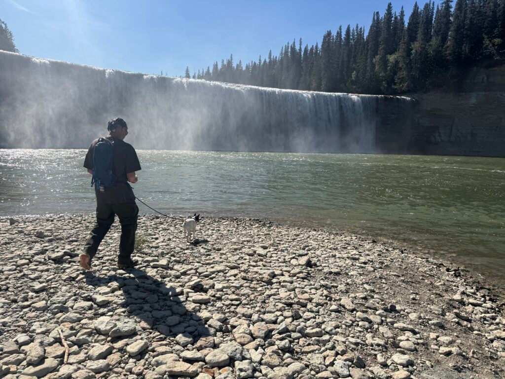 Dan and Maddie enjoying Lady Evelyn Falls