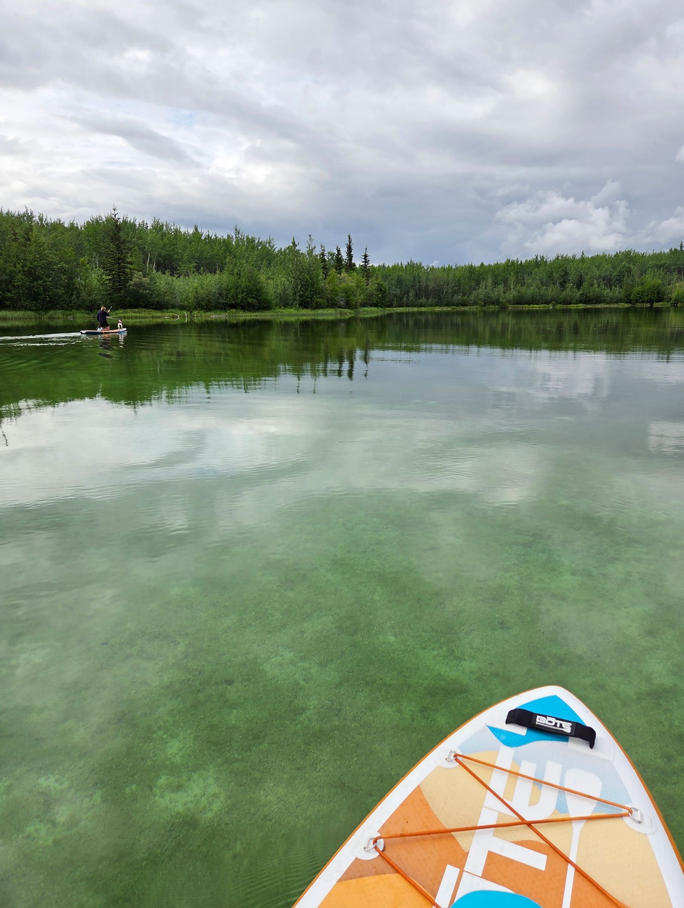 Twin Lakes - the green water is shallow water