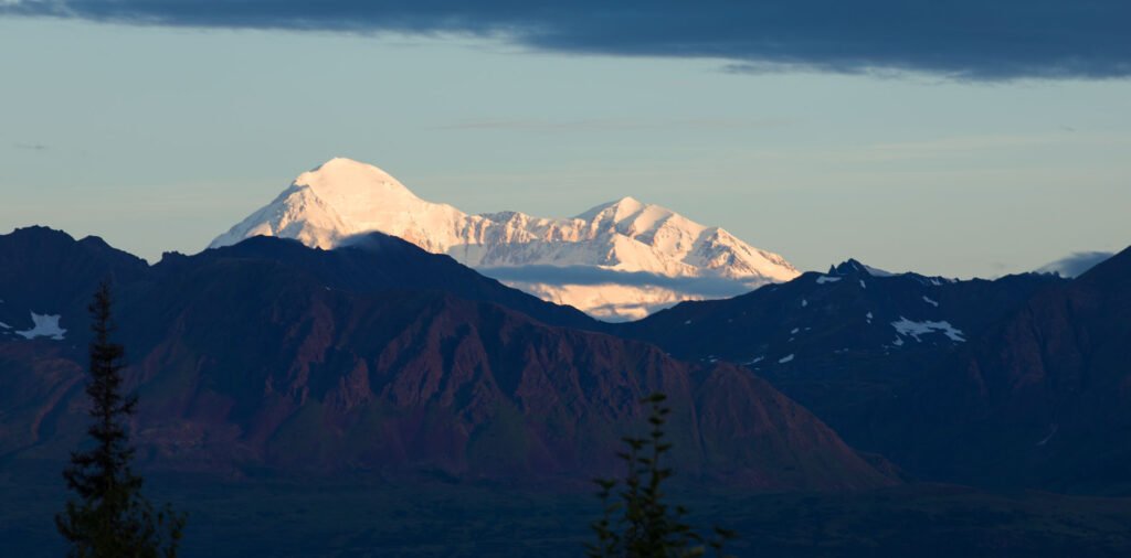 Denali at sunrise from Denali State Park - North View